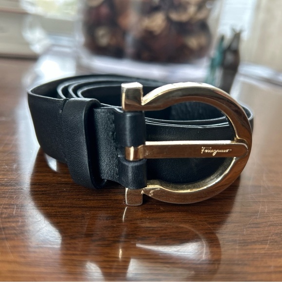 Vintage Salvatore Ferragamo Belt Size S Black